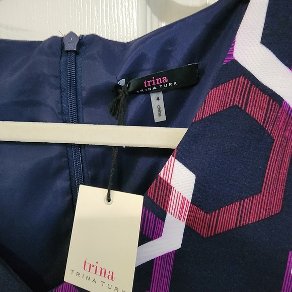 SOLD-NWT Trina Turk Purple dress size 4 - Picture 5 of 7